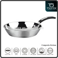 Stainless steel induction bottom frying pan, fry pan for induction cooker